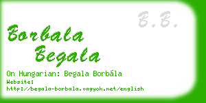 borbala begala business card