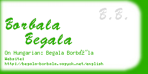 borbala begala business card